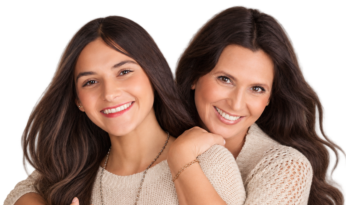 Smiling child with braces
